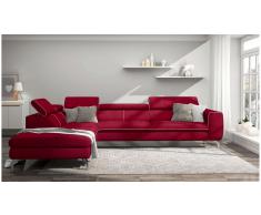 JUSTyou Alda Sofa esquinero Rojo Velour