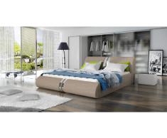 JUSTyou Callisto Cama tapizada Capuchino 180x200