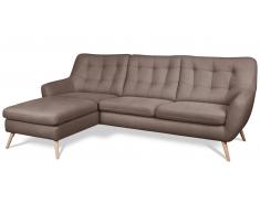 JUSTyou Genise Sofá esquinero Velour Beige