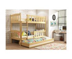 JUSTyou Frank con cama supletoria Litera Pino Blanco