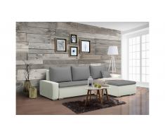 JUSTyou Edolie Sofa esquinero Blanco Gris