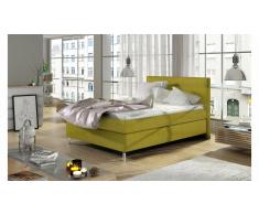 JUSTyou Cosy Cama Box Spring Amarillo Velours 140x200