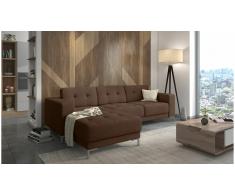 JUSTyou Tiril Sofá esquinero Marrón Velour