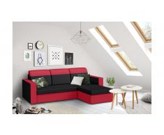 JUSTyou Delbert Sofa esquinero Rojo Negro