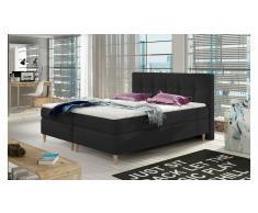 JUSTyou Eden Cama Box Spring Grafito Velours 180x200