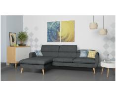 JUSTyou Nuno Sofá esquina Gris Velour