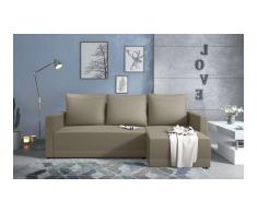 JUSTyou Kaori Sofa esquinero Marron Cuero sintetico