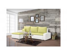 JUSTyou Edolie Sofa esquinero Blanco Amarillo