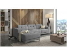 JUSTyou Tiril Sofá esquinero Gris Tejido estructurado