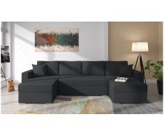 JUSTyou Savio Sofa modulare Antracita Cuero sintetico