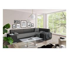 JUSTyou Alvy Sofa esquinero Negro Gris