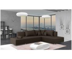JUSTyou Livia Sofá esquina Marrón Velour