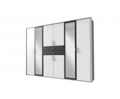 JUSTyou Cartaxo Armario puerta abatible Blanco Grafito