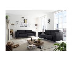 JUSTyou Alexandria Sofa de 2,5 plazas Antracita