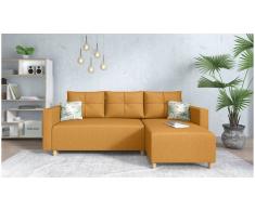 JUSTyou Lamone Sofá Amarillo Tejido estructurado