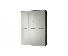 JUSTyou BOG Armario 190x135x55 Ciruelo Blanco