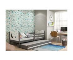 JUSTyou Ola con cama supletoria Cama Grafito Blanco