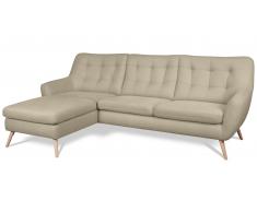 JUSTyou Genise Sofá esquinero Velour Beige