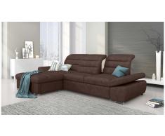 JUSTyou Helia Sofa esquinero Marron Velour