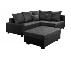 JUSTyou New Mexico Sofá esquinero Negro