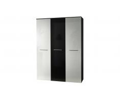 JUSTyou BOG Armario 190x135x55 Negro Blanco Negro