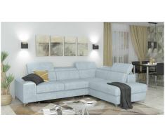 JUSTyou Caio Sofá esquina Azul Velour