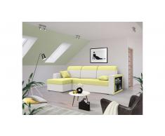 JUSTyou Emory Sofa esquinero Blanco Amarillo
