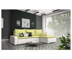 JUSTyou Claribel Sofa esquinero Blanco Amarillo