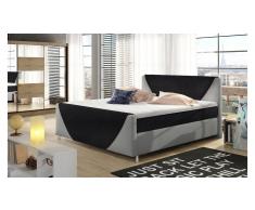 JUSTyou Velvet Cama Box Spring Negro 160x200