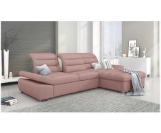 JUSTyou Helia Sofa esquinero Rosa Tejido estructurado