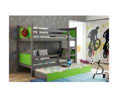 JUSTyou LEON Cama juvenil Cama adicional Grafit Verde