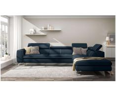 JUSTyou Alda Sofa esquinero Azul Cuero sintetico
