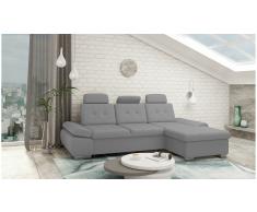 JUSTyou Carlota Sofá esquina Gris Tejido estructurado