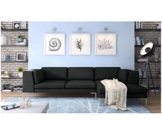 JUSTyou Remi Sofá esquinero Negro Velour