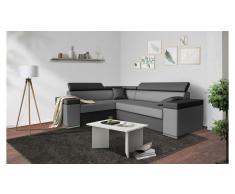 JUSTyou Tarin Sofa esquinero Negro Gris