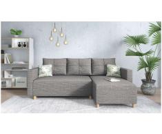 JUSTyou Lamone Sofá esquinero Gris Tejido estructurado