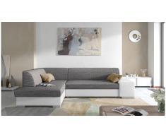 JUSTyou Piave Sofá esquinero Gris Cuero sintético