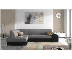 JUSTyou Piave Sofá esquinero Gris Cuero sintético
