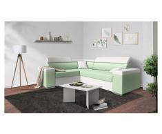 JUSTyou Tarin Sofa esquinero Blanco Verde