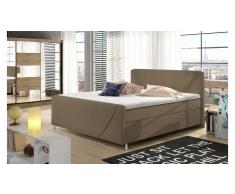 JUSTyou Velvet Cama Box Spring Capuchino 140x200