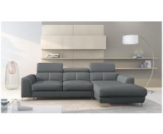 JUSTyou Adelia Sofa esquinero Gris Cuero sintetico