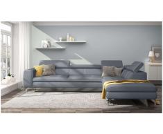 JUSTyou Alda Sofa esquinero Gris Velour