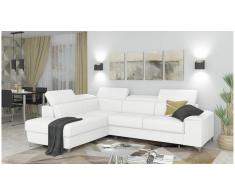 JUSTyou Caio Sofá esquina Blanco Cuero sintético