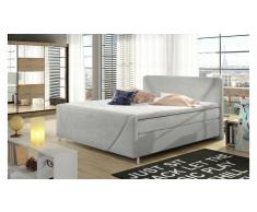 JUSTyou Velvet Cama Box Spring Blanco 160x200
