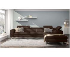 JUSTyou Alda Sofa esquinero Marron Velour