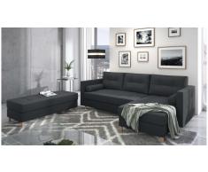JUSTyou Kaito Sofa esquinero Antracita Cuero sintetico