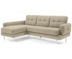 JUSTyou Chayma Sofá esquinero Velour Beige