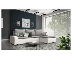 JUSTyou Claribel Sofa esquinero Blanco Gris