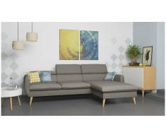 JUSTyou Nuno Sofá esquina Marrón Velour