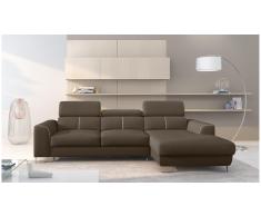 JUSTyou Adelia Sofa esquinero Marron Cuero sintetico